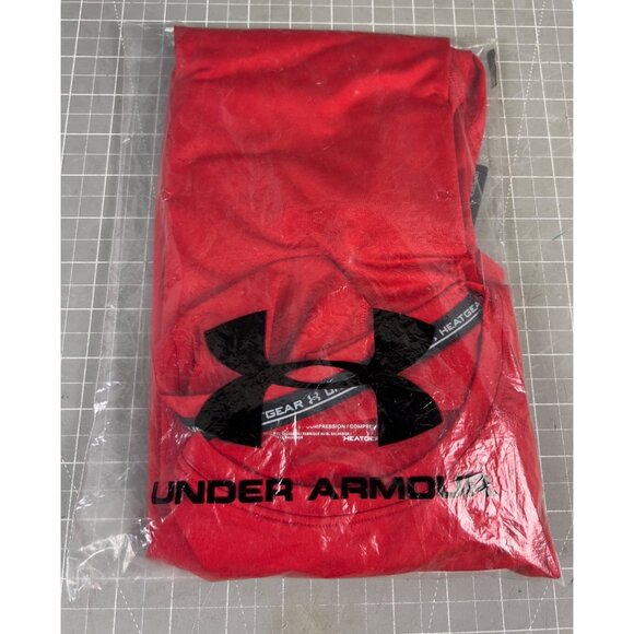 Under Armour Men’s HeatGear Armour Long Sleeve Baselayer Top XXL Red Compression - Picture 2 of 6
